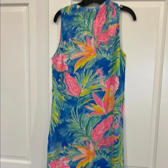 Vibrant Sleeveless Tropical Dress - Picture 5 of 5